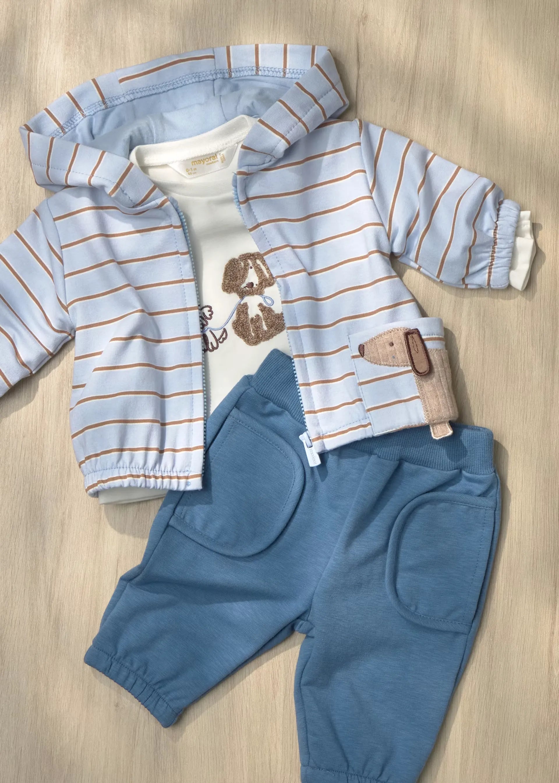 Conjunto 3 Piezas Dog Rayas Azul Mayoral