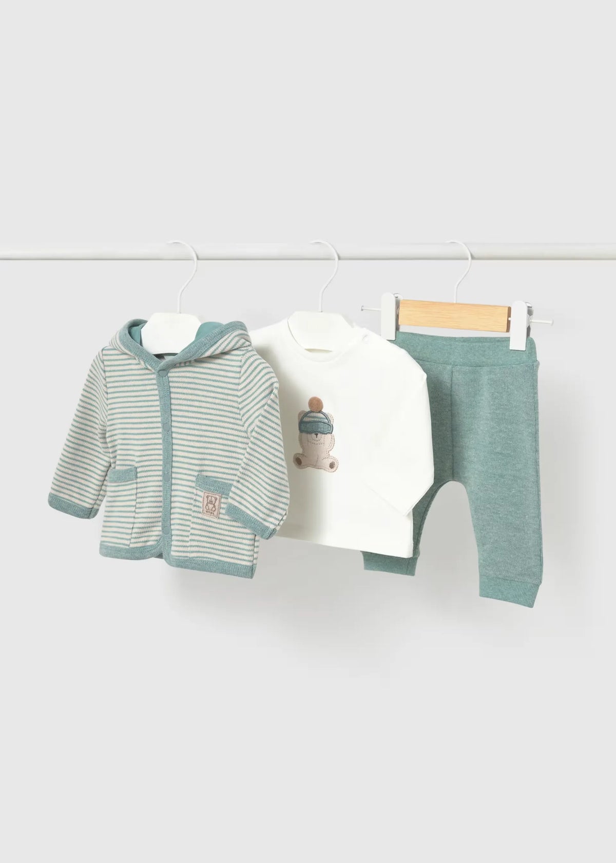 Conjunto 3 Piezas Rayas Mineral Verde Mayoral
