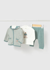 Conjunto 3 Piezas Rayas Mineral Verde Mayoral