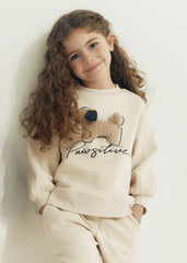 Conjunto Pantalon Bordado Dog Beige Mayoral