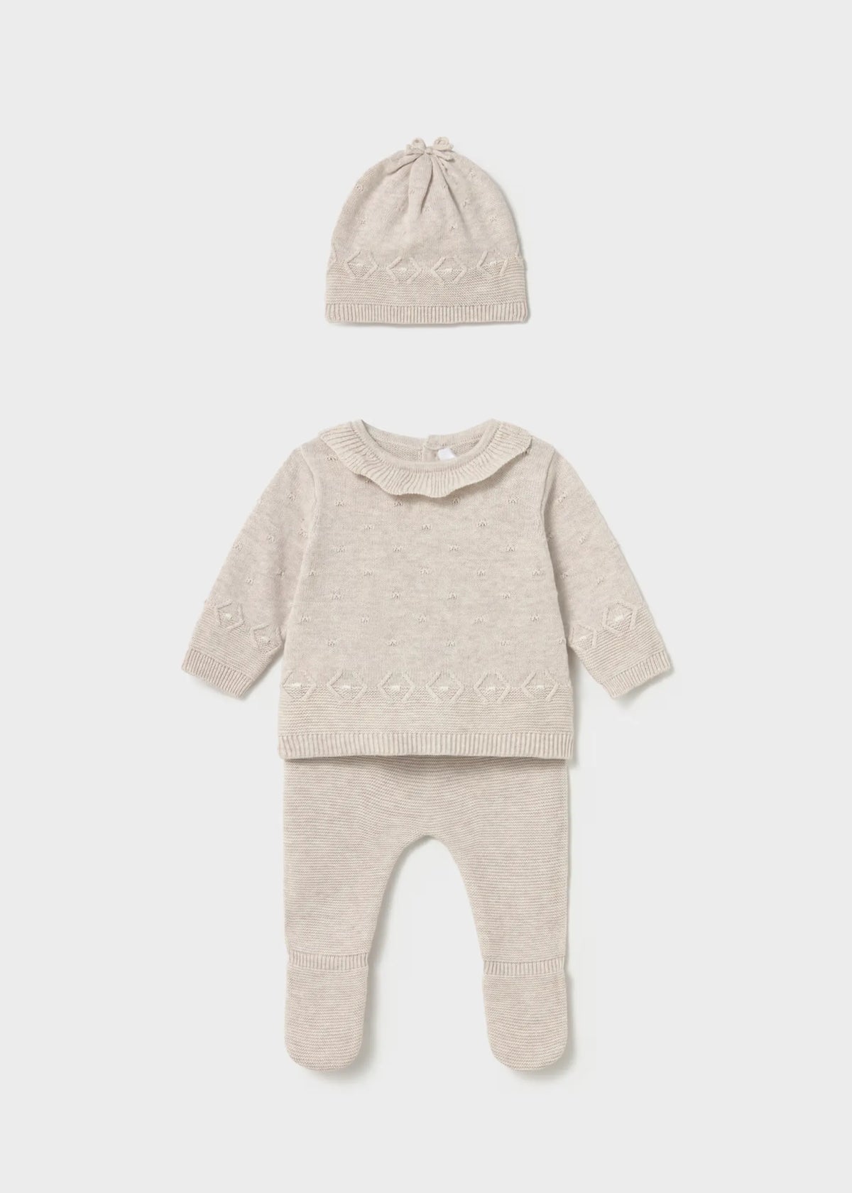 Conjunto 3 Piezas Tricot Beige Mayoral