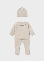 Conjunto 3 Piezas Tricot Beige Mayoral