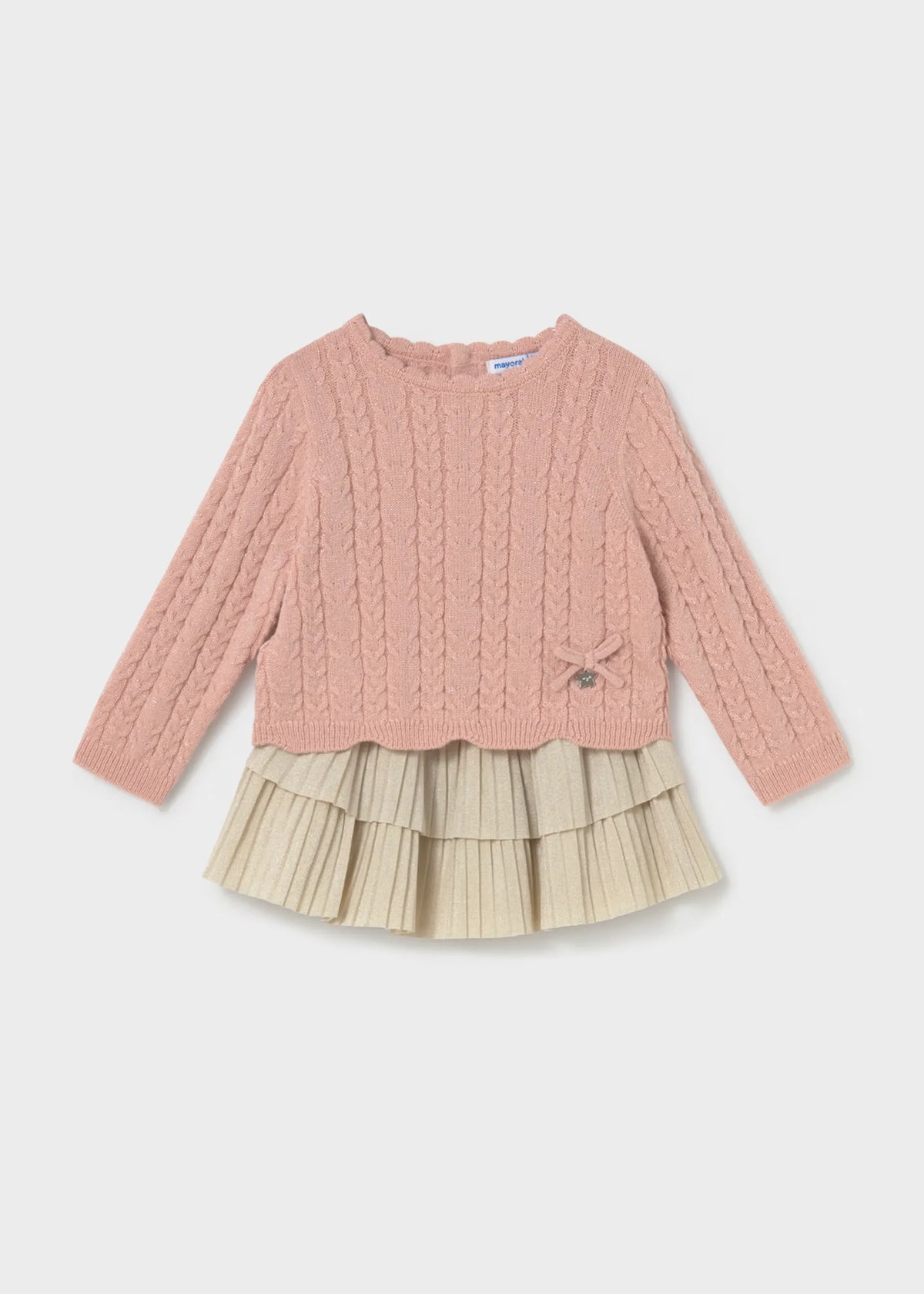Conjunto Falda Volantes Brillo Rosa Mayoral