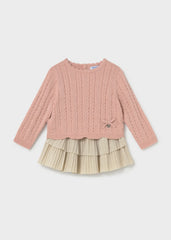 Conjunto Falda Volantes Brillo Rosa Mayoral