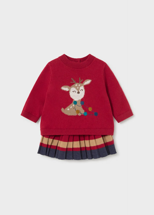 Conjunto Falda Tricot Venado Rojo Mayoral