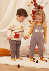Conjunto Overol Bordado Zorro Amarillo Boboli