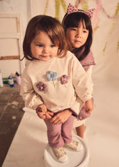 Conjunto Pantalon Bordado Flores Violeta Mayoral Modelo