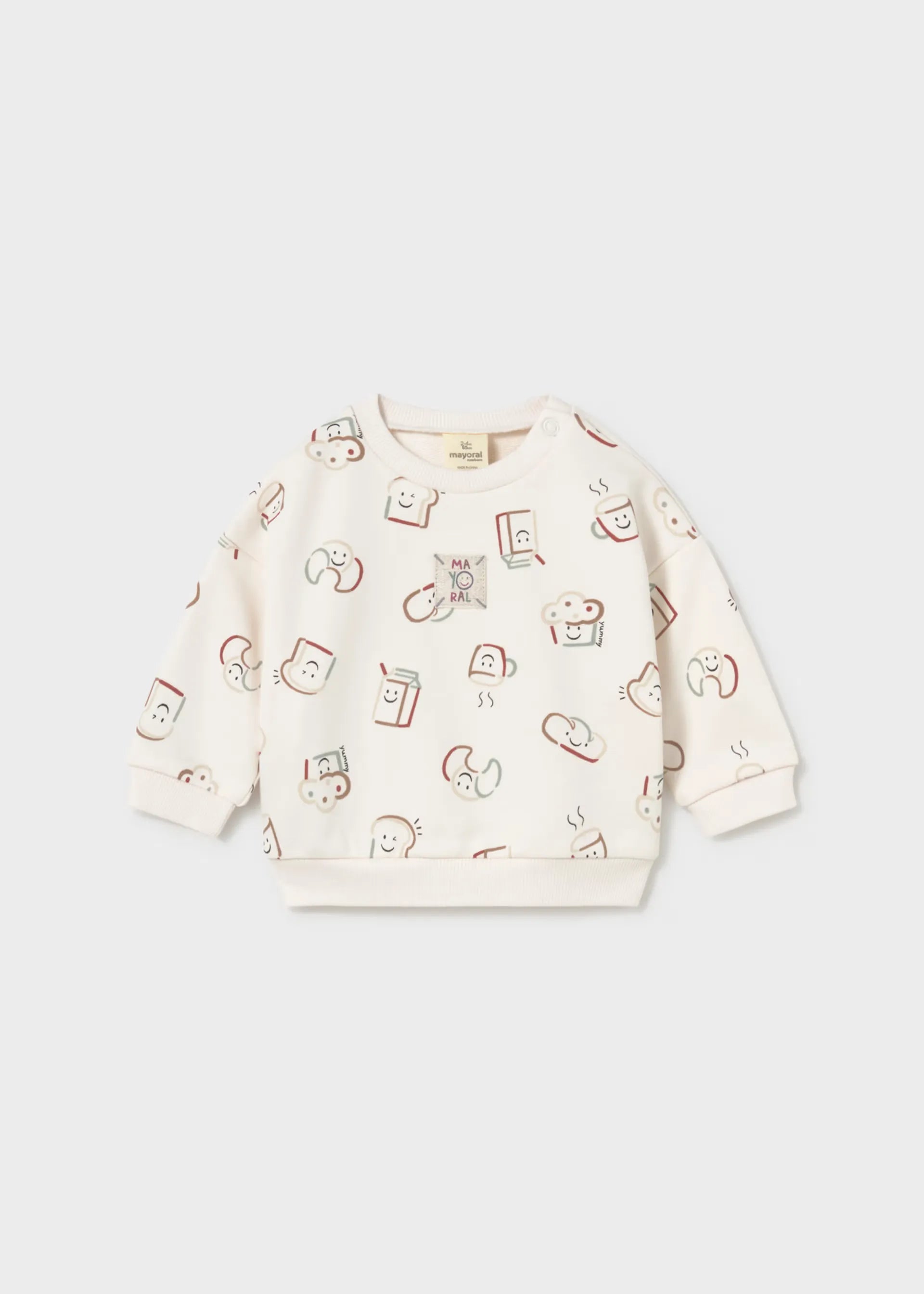 Saco Sudadera Estampado Yummy Crema Mayoral