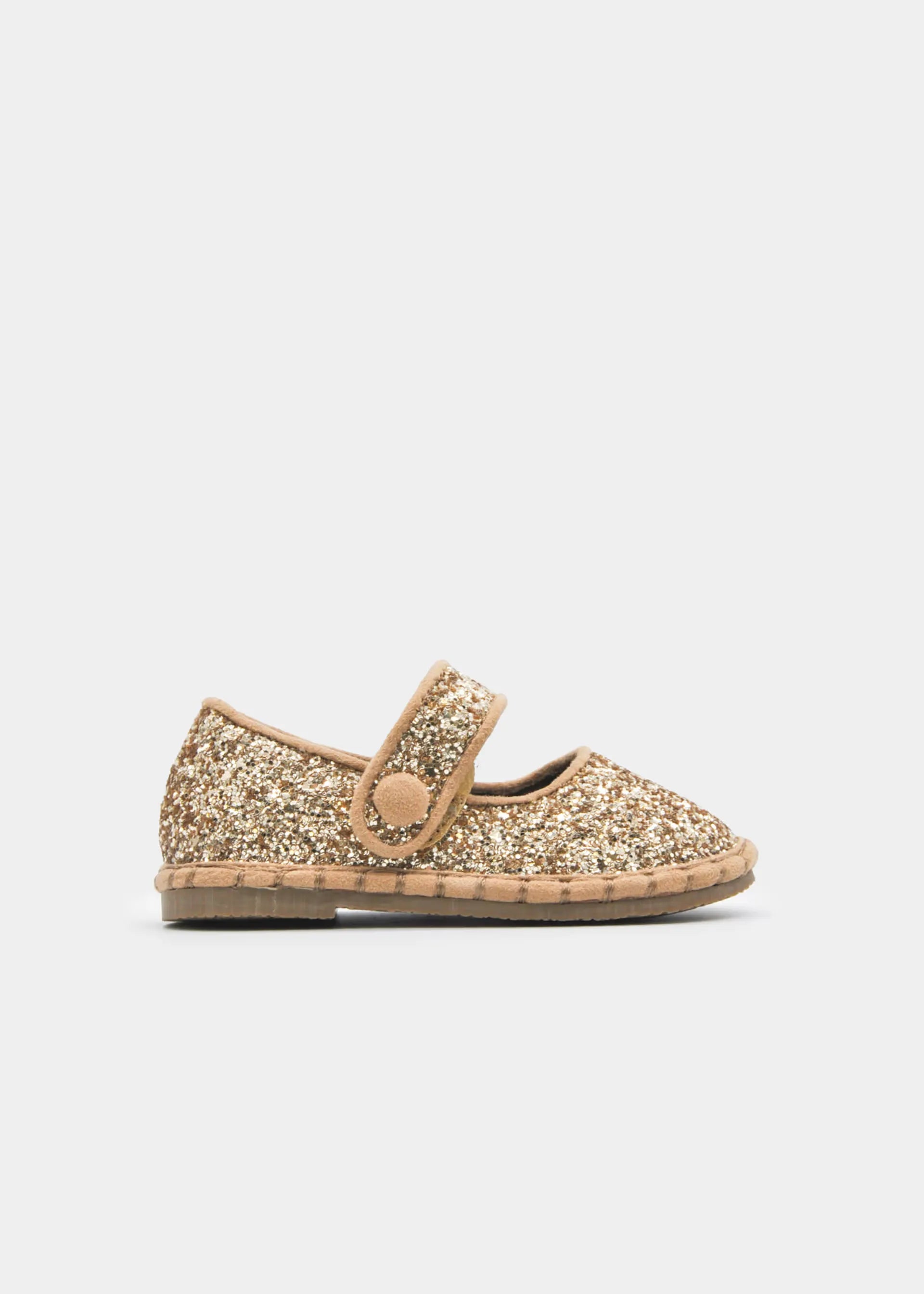 Baletas Alpargatas Mercedita Glitter Oro Mayoral Moda