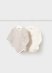 Set 2 Bodys Lineas Beige Mayoral