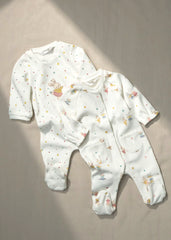 Set 2 Pijamas Conejos Puntos Blanco Detalle