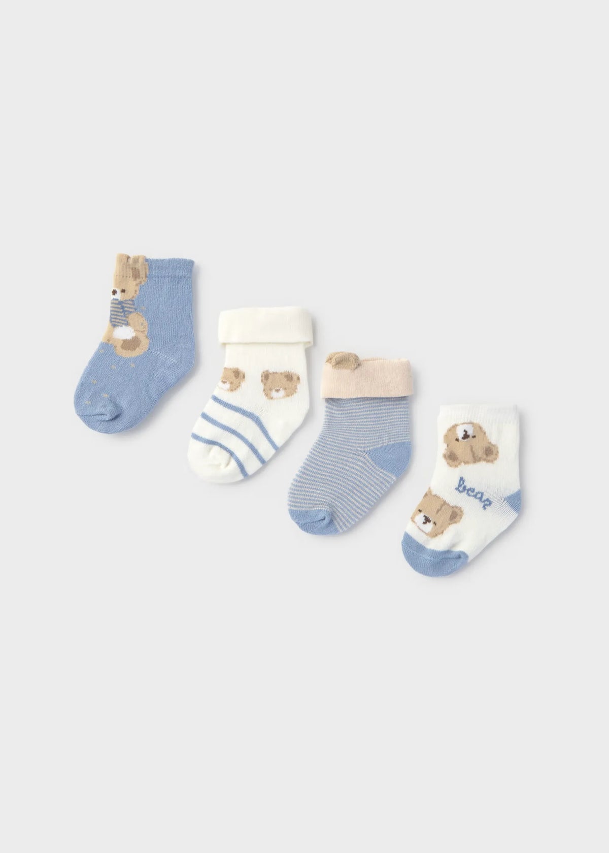 SET 4 Medias Estampado Oso Azul Mayoral