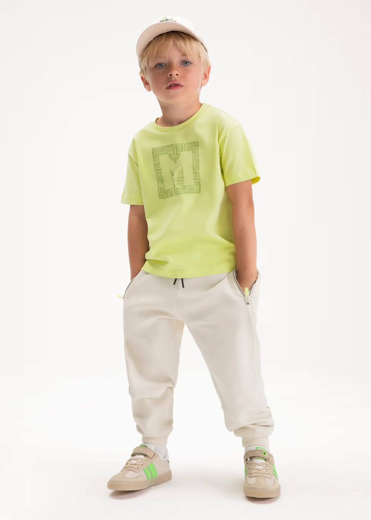 Pantalón Sudadera Cremallera Beige Mayoral