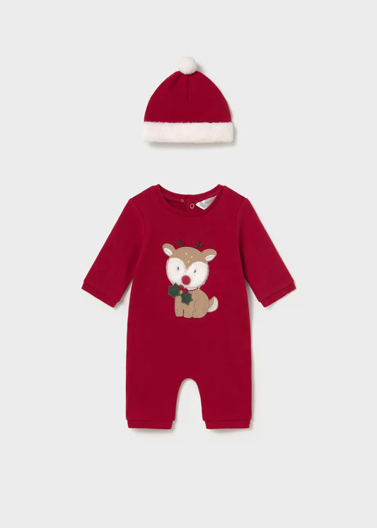 Pijama Con Gorro Navidad Venado Rojo Mayoral