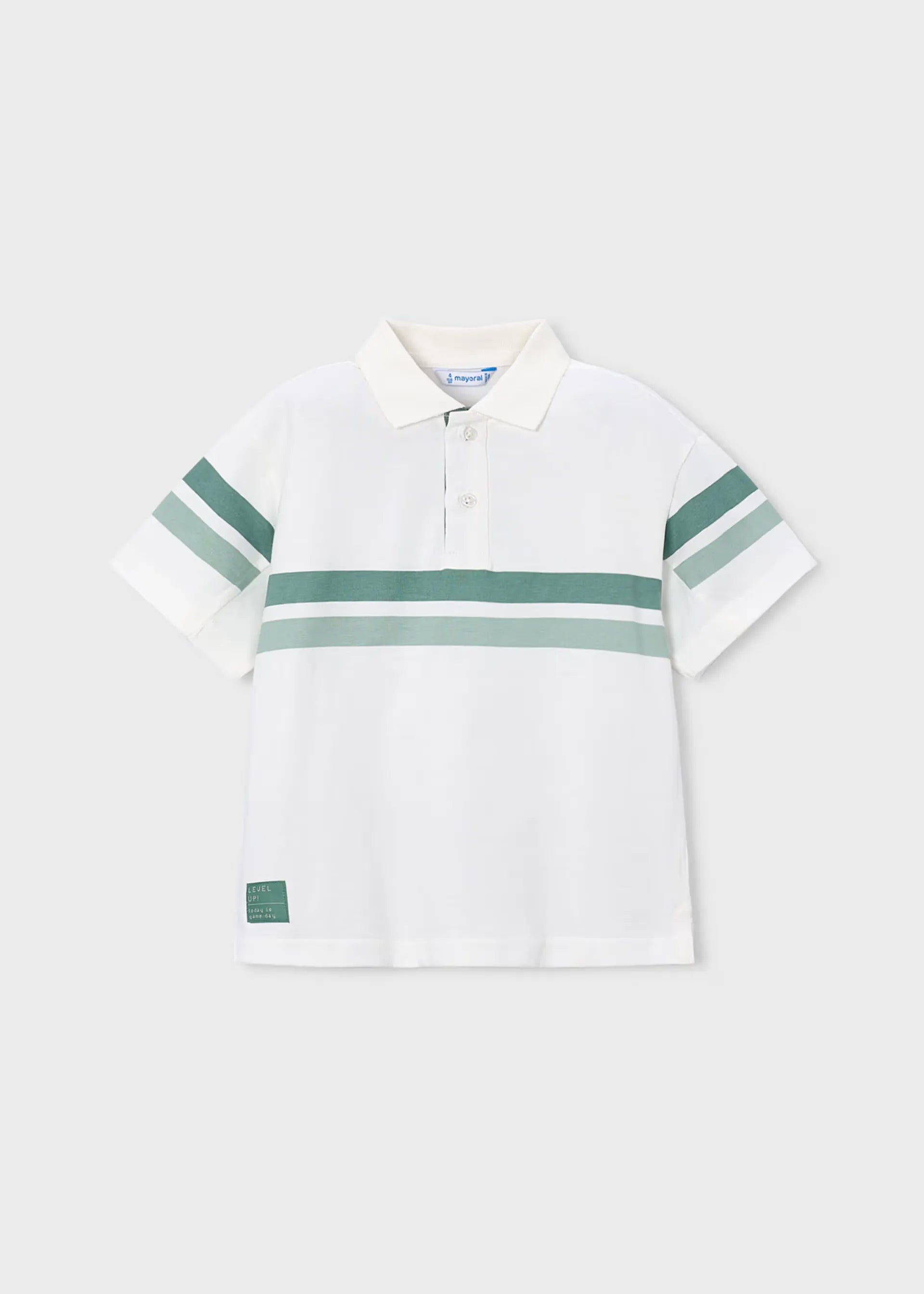 Polo Detalle Rayas Verde Blanco Mayoral