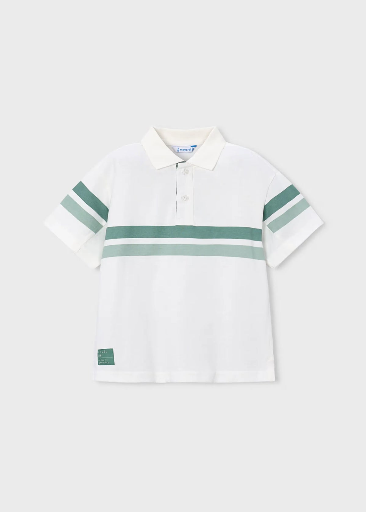 Polo Detalle Rayas Verde Blanco Mayoral