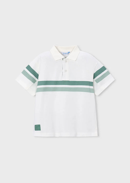 Polo Detalle Rayas Verde Blanco Mayoral