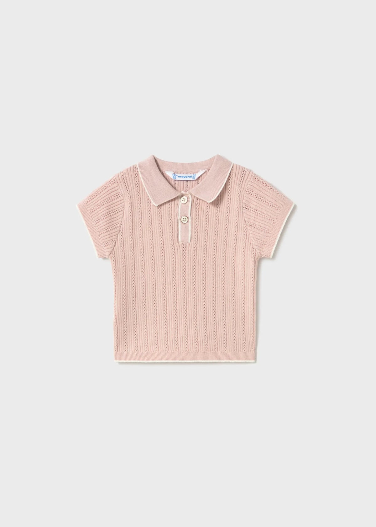 Blusa Polo Tricot Rosa Mayoral 