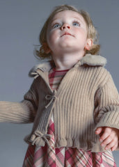 Saco Tejido Cuello Peluche Café Mayoral
