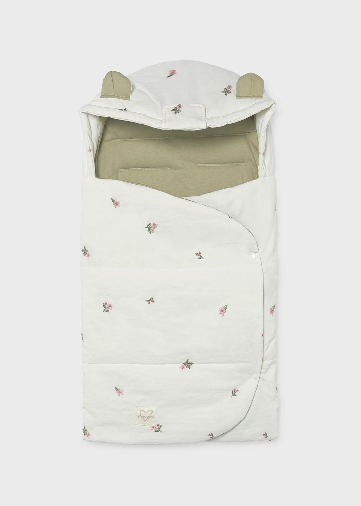 Sleeping Bag Bordado Flores Blanco Mayoral