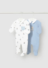 Set 2 Pijamas Cuello Estampado Osos Azul Mayoral