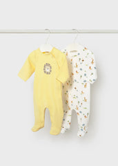 Set 2 Pijamas Estampado León Amarillo Mayoral