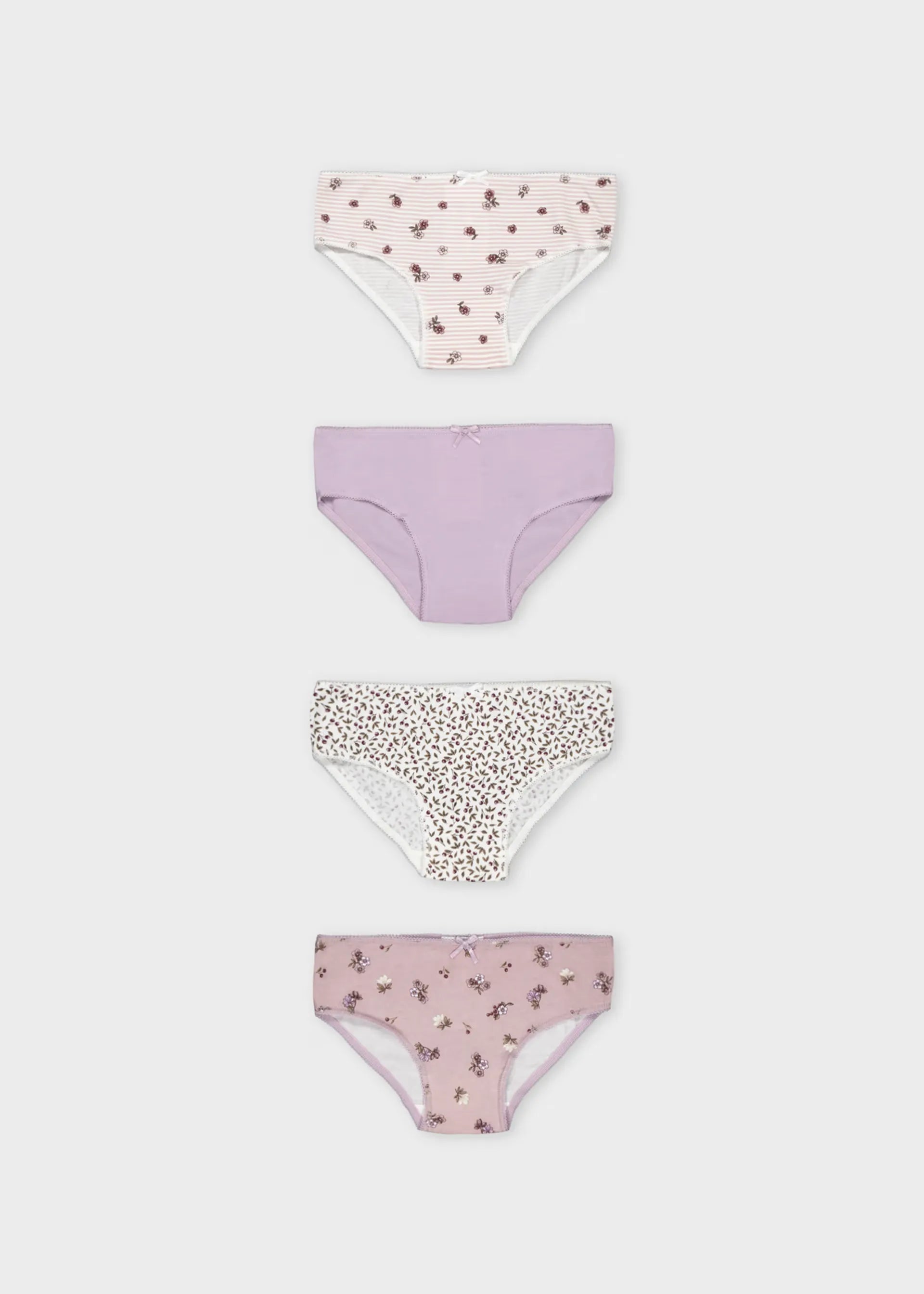 Set 3 Pantys Niña Estampado Lila Mayoral