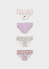 Set 3 Pantys Niña Estampado Lila Mayoral