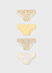 Set 4 Pantys Estampado Amarillo Mayoral