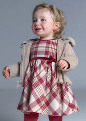 Vestido Cuadros Moño Frambuesa Mayoral MODELO