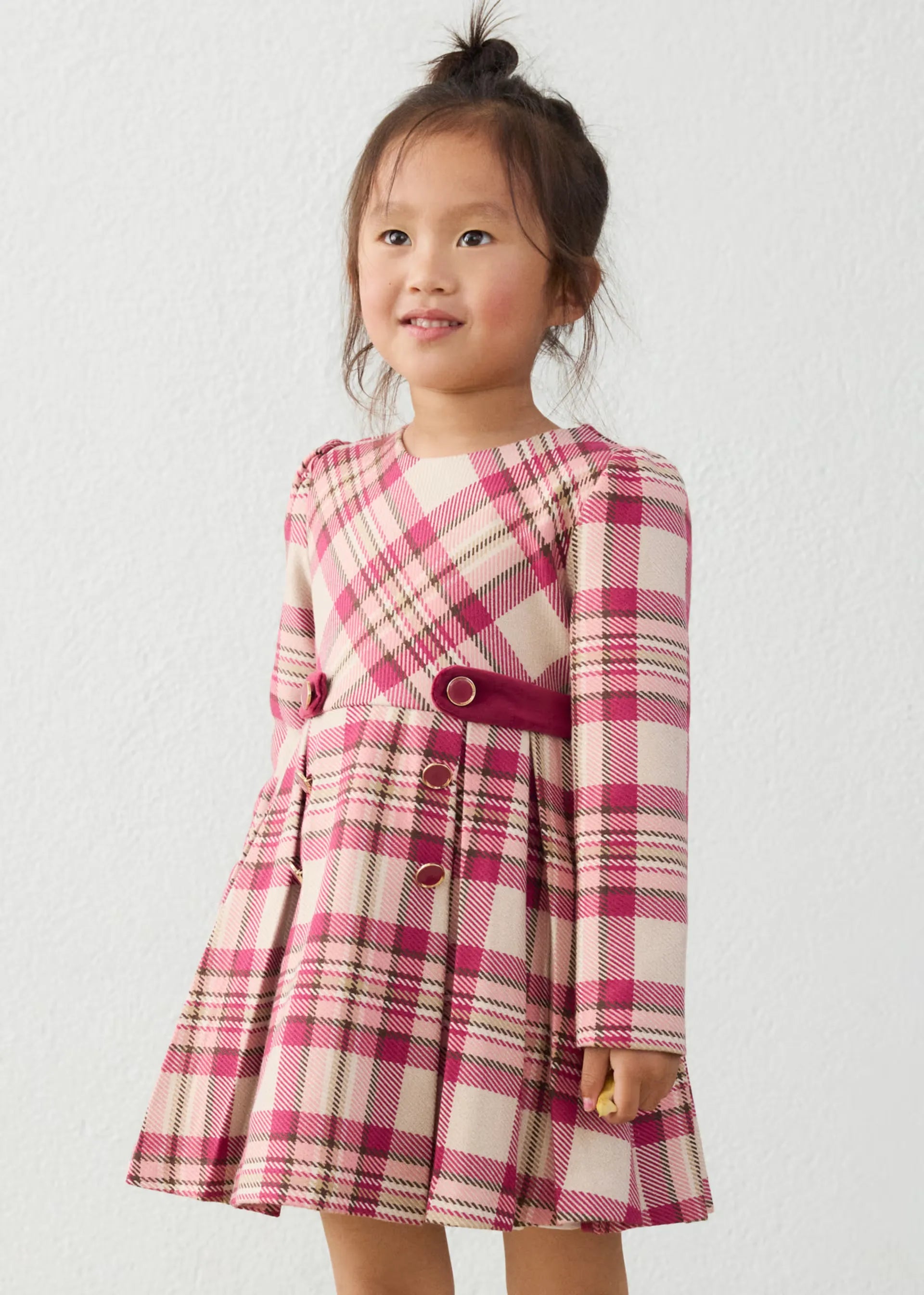 Vestido Cuadros Frambuesa Mayoral modelo