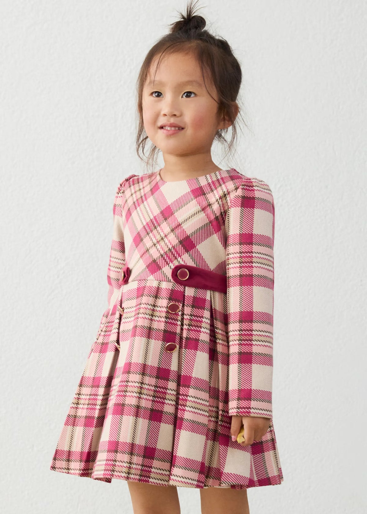 Vestido Cuadros Frambuesa Mayoral modelo