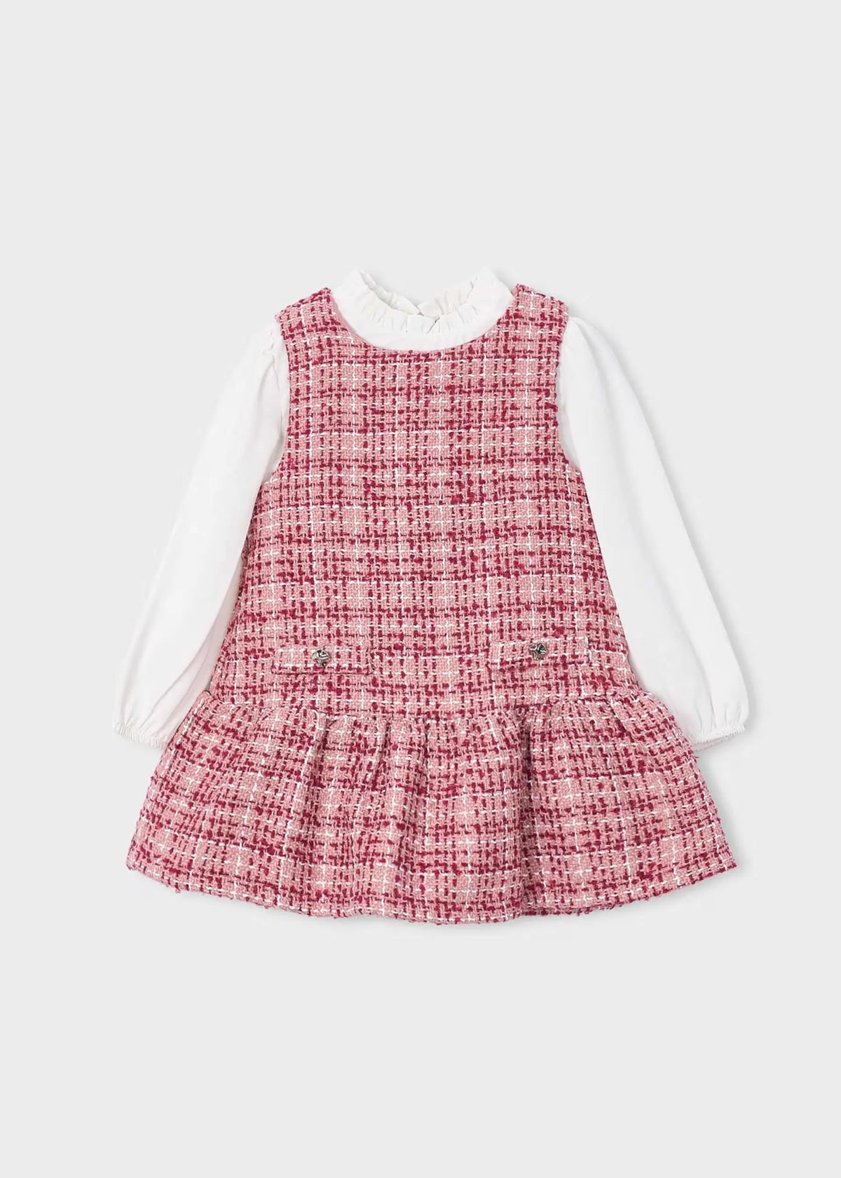 Vestido Combinado Pichi Tejido Rosa Mayoral