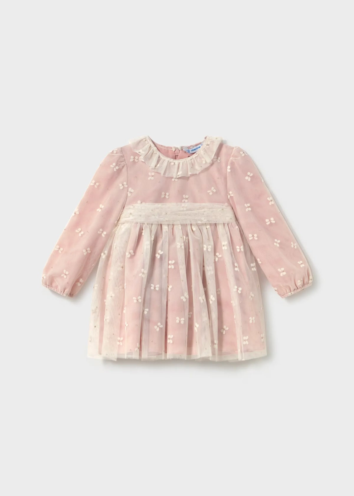 Vestido Tul Cuello Rosa Mayoral