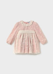 Vestido Tul Cuello Rosa Mayoral