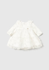 Vestido Tul Flores Blanco Mayoral