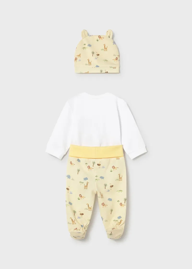 Conjunto Pantalón Gorro León Amarillo Mayoral 