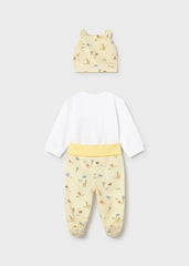 Conjunto Pantalón Gorro León Amarillo Mayoral 