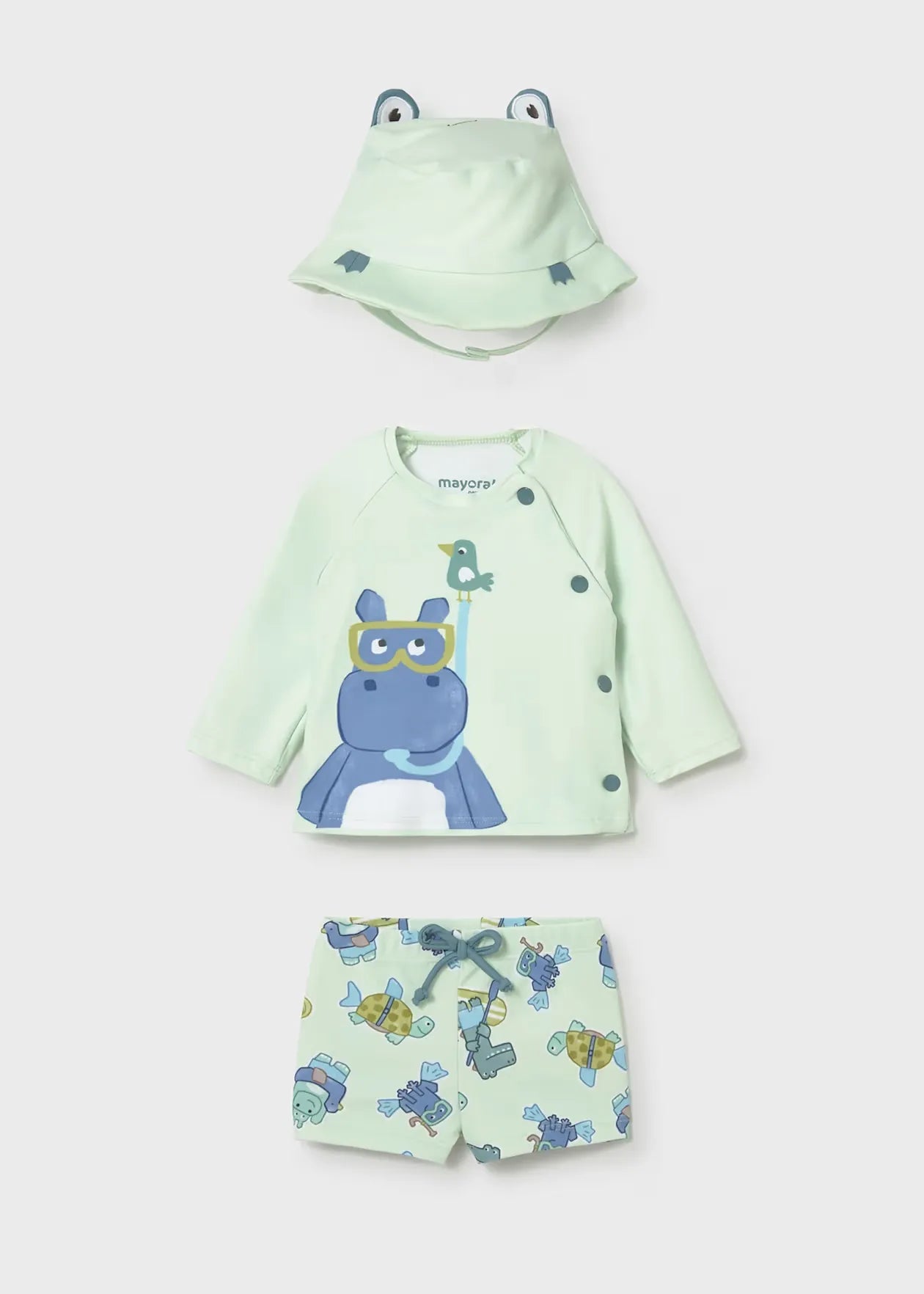 Traje de Baño Estampado Hipopotamo Menta Mayoral