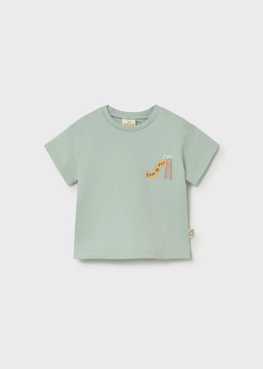 Camiseta Estampado Frase Menta Mayoral