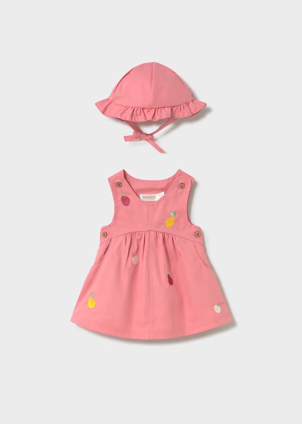Vestido Bordado Fresas Rosa Mayoral