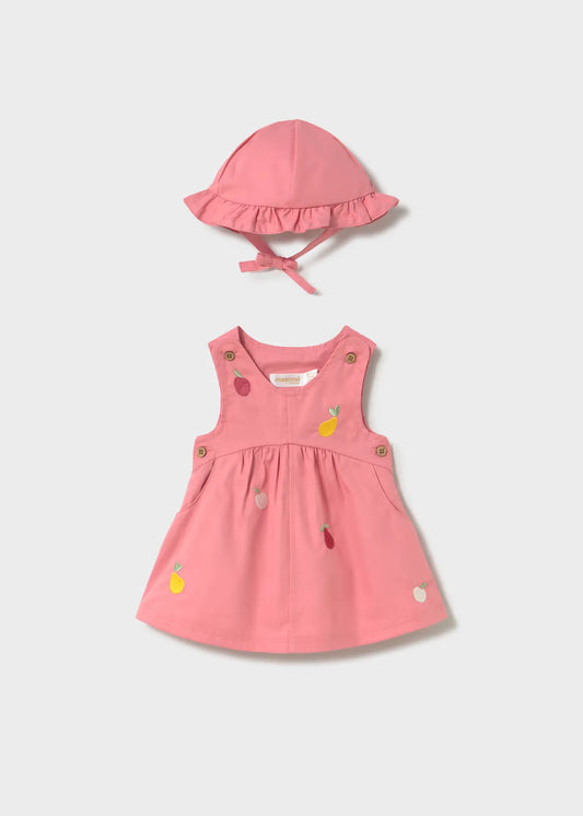 Vestido Bordado Fresas Rosa Mayoral