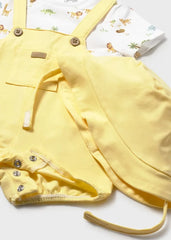 Pelele Combinado con Gorro Safari Amarillo Mayoral detalle