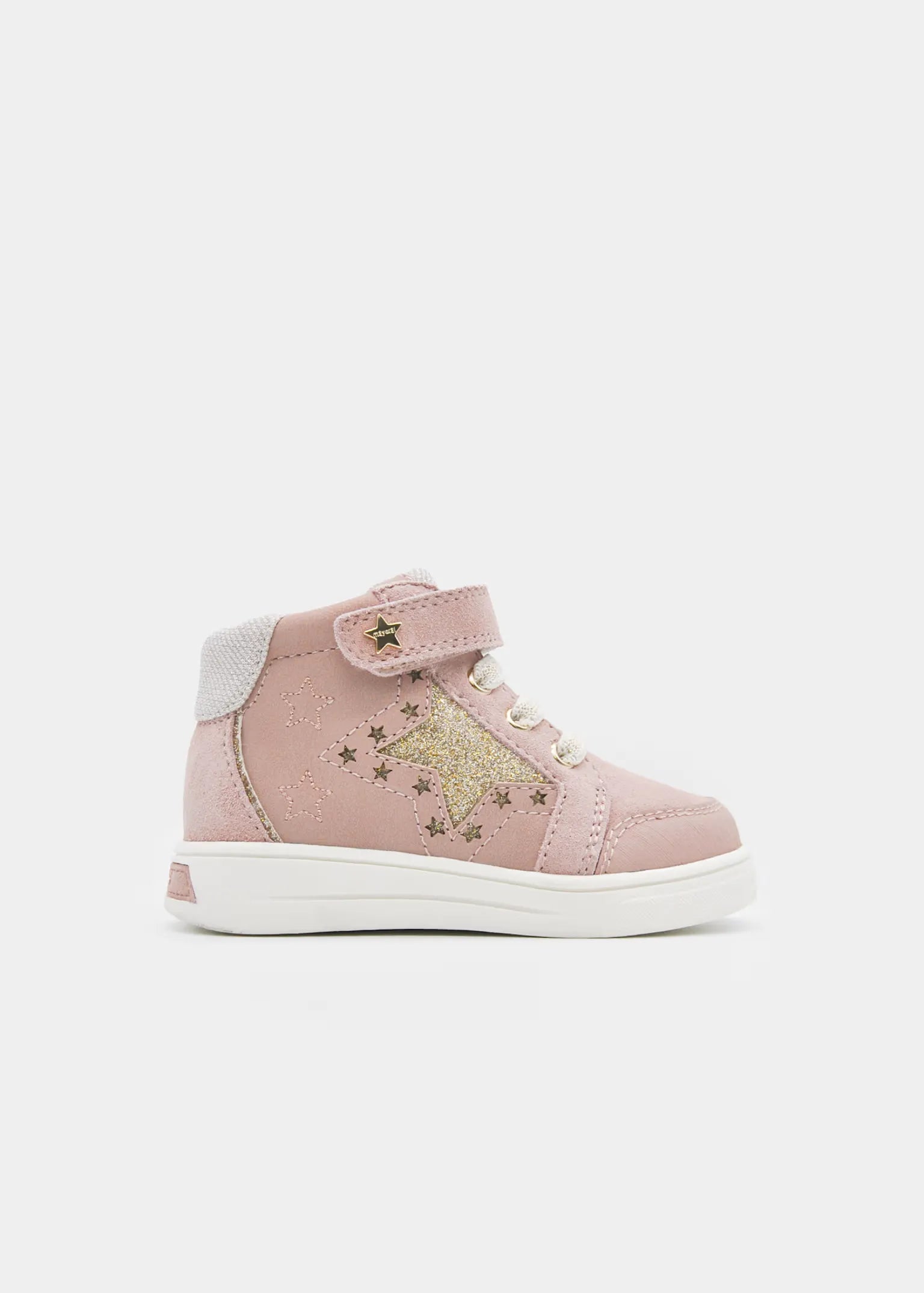 Tenis Botin Fantasia Estrella Piel Rosa Mayoral Moda