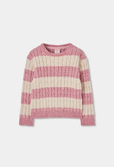Saco Trenzado Combinado Rosa Boboli