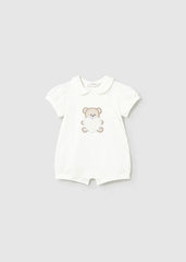 Pelele Cuello Oso Corazon Blanco Mayoral 