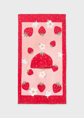 Toalla con Capota Estampado Fresas Mayoral estilo