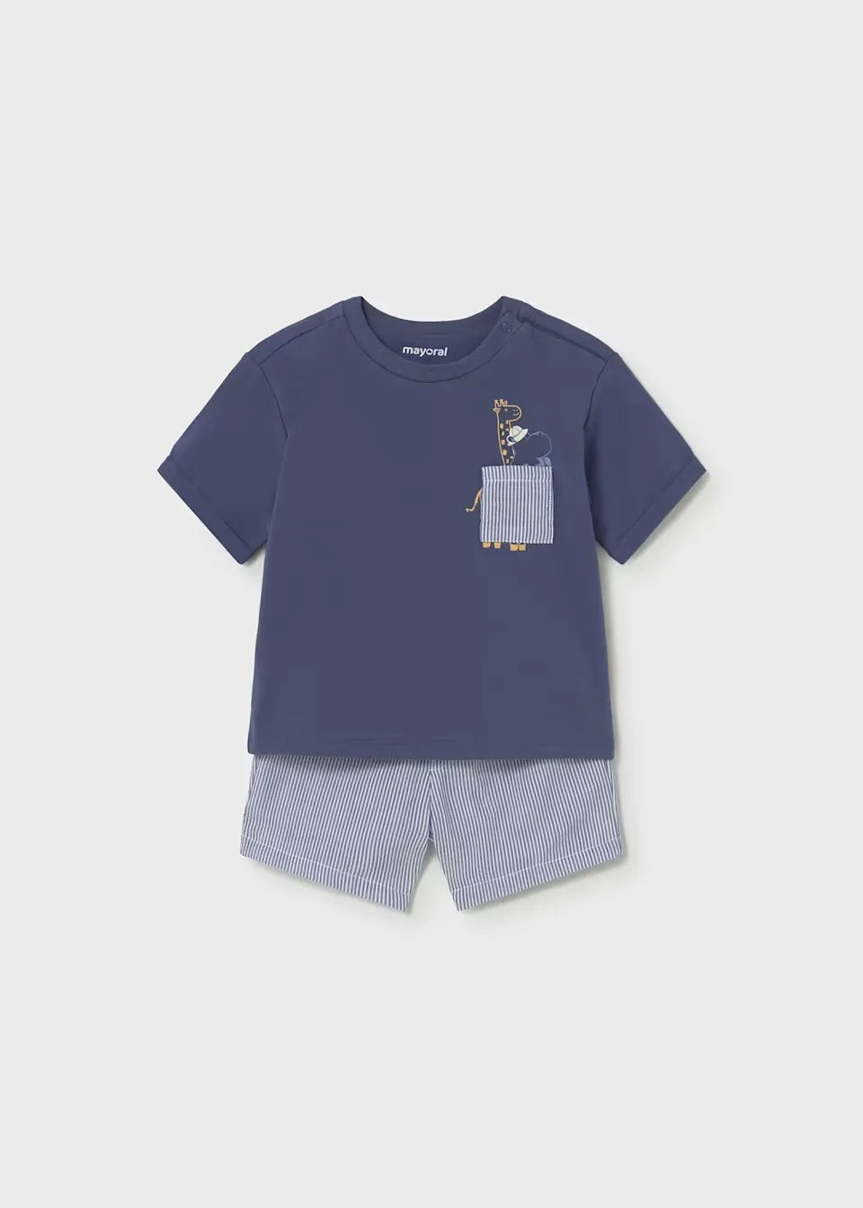 Conjunto Bermuda Rayas Azul Mayoral