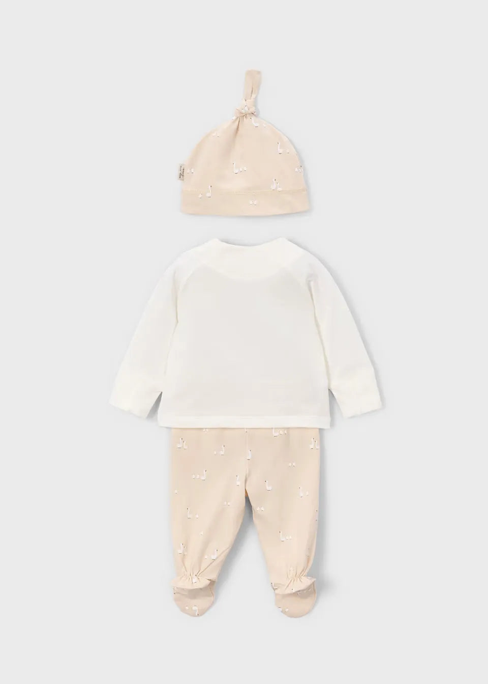 Conjunto Pantalón con Gorro Patos Beige Mayoral estilo