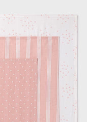 Set 3 Muselinas Gasa Rosa Estampado Mayoral Estampado